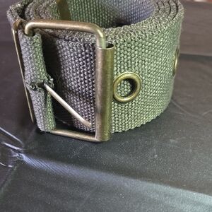 Women's Dark Grey Canvas Belt